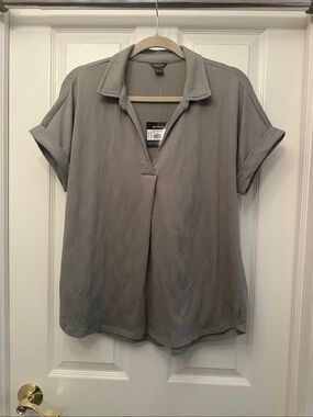Eddie Bauer Olive Short-Sleeve Polo